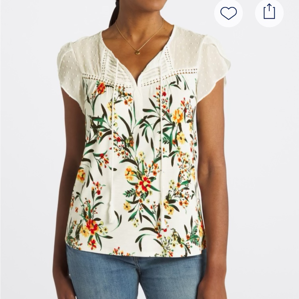 Daniel Rainn Jarra Flutter Tassle Knit Top, size Medium